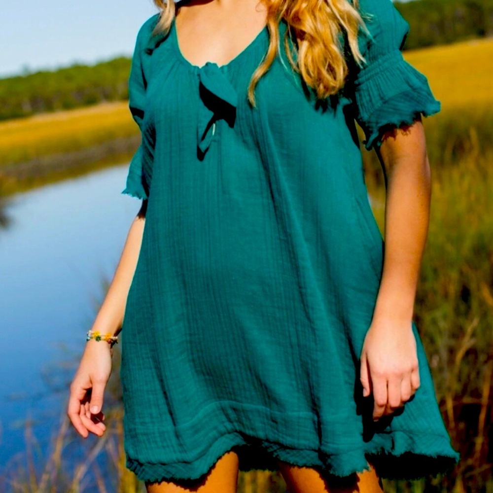 NWOT - Natural Life Sienna Boho Cotton Gauze Dress XS/S
